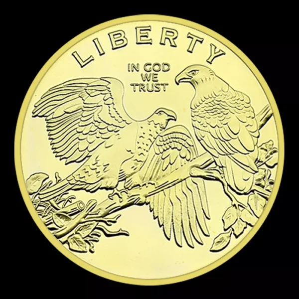 Medal of The Bird of Liberty American National Emblem Eagle Gold Coin Souvenir