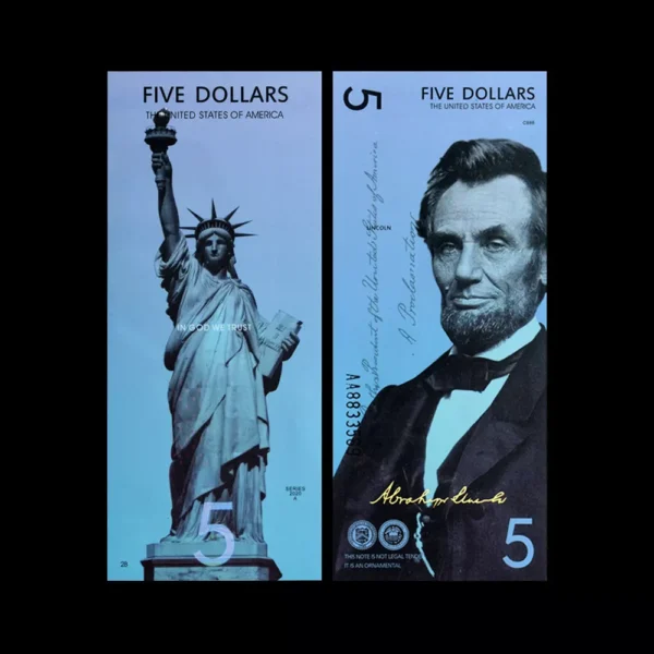 American Famous Peoples 1, 5, 10, 20, 50, and 100 Dollars - Uncurrency Paper Banknotes set (6notes)